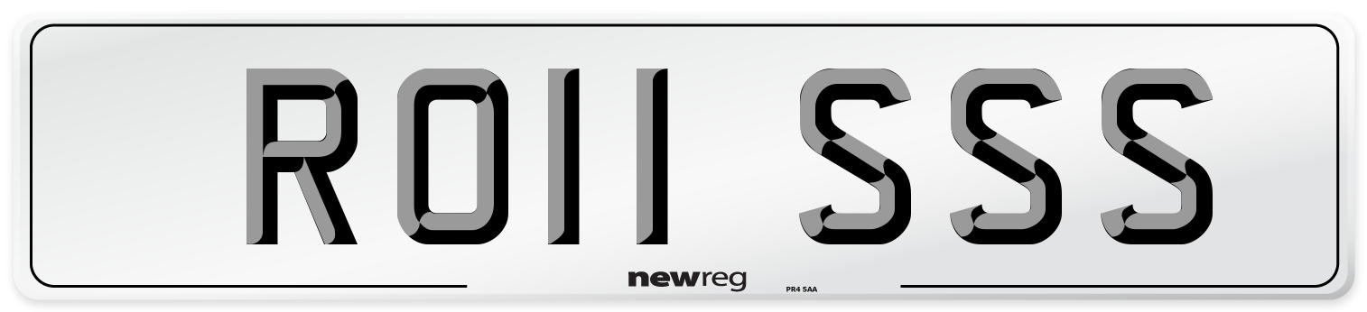 RO11 SSS Number Plate from New Reg